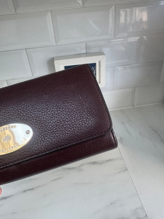 Mulberry Continental Plaque Wallet - Oxblood