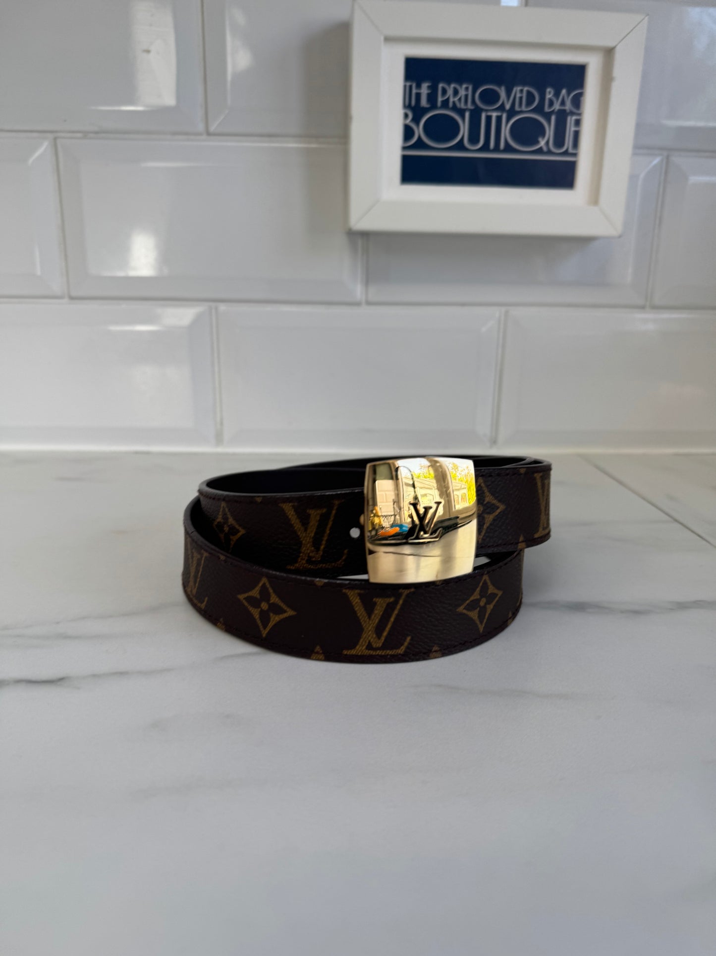 Louis Vuitton Reversible Belt - Brown Monogram