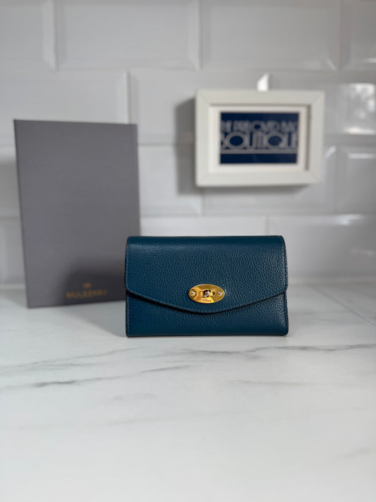 Mulberry Medium Darley Wallet - Deep Sea