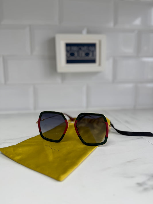 Gucci Sunglasses - Gold, Red and Green