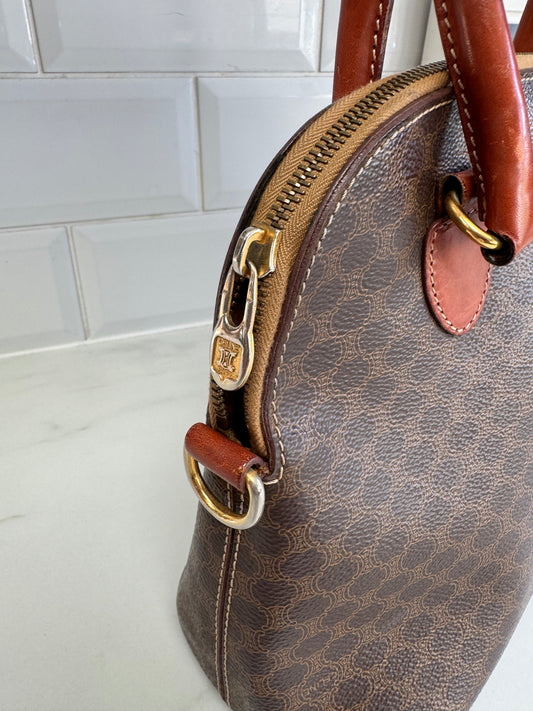 Celine Macadam Dome Bag - Monogram Brown