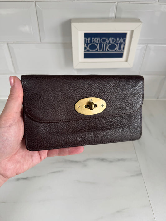 Mulberry Postmans Long Lock Purse - Chocolate Brown