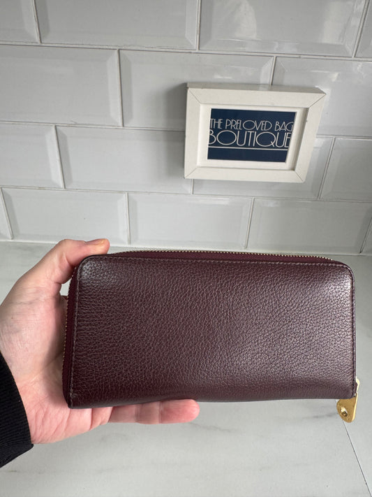 Mulberry Tree Zip Around Continental Purse - Oxblood