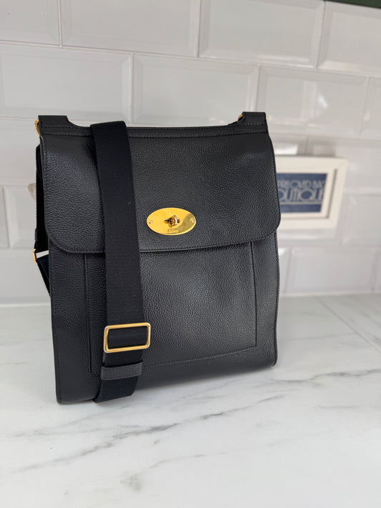 Mulberry Large Antony Messenger - Black