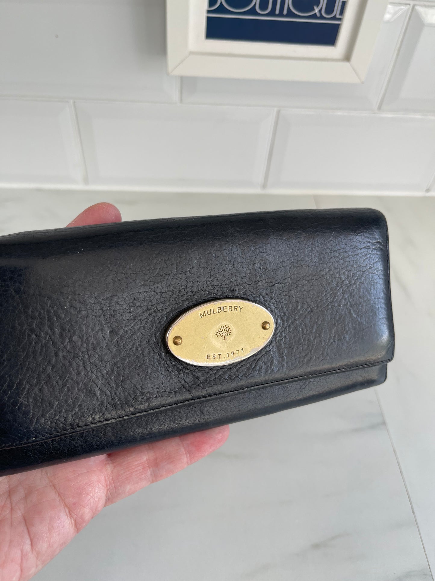 Mulberry Continental Plaque Wallet - Black