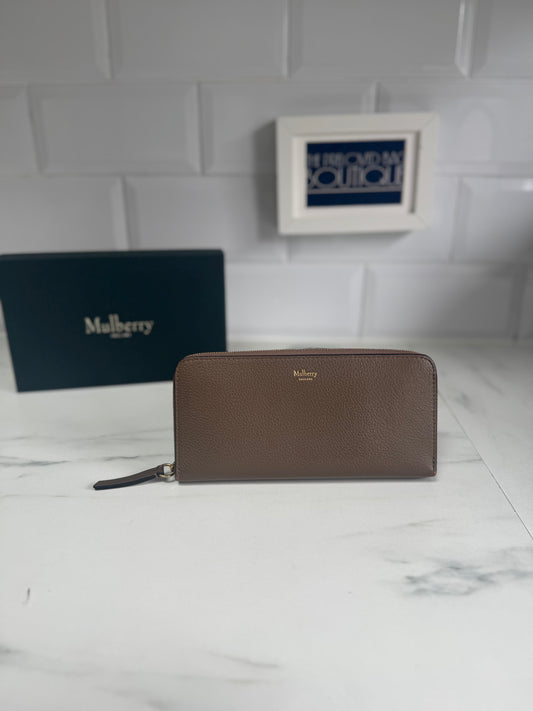 Mulberry 12 Card Zip Around Wallet - Clay