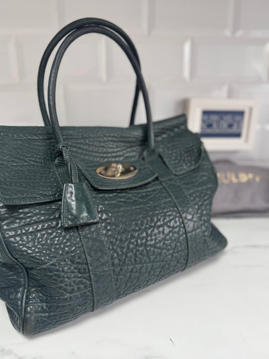Mulberry Bayswater in Shrunken Calf - Forest Green