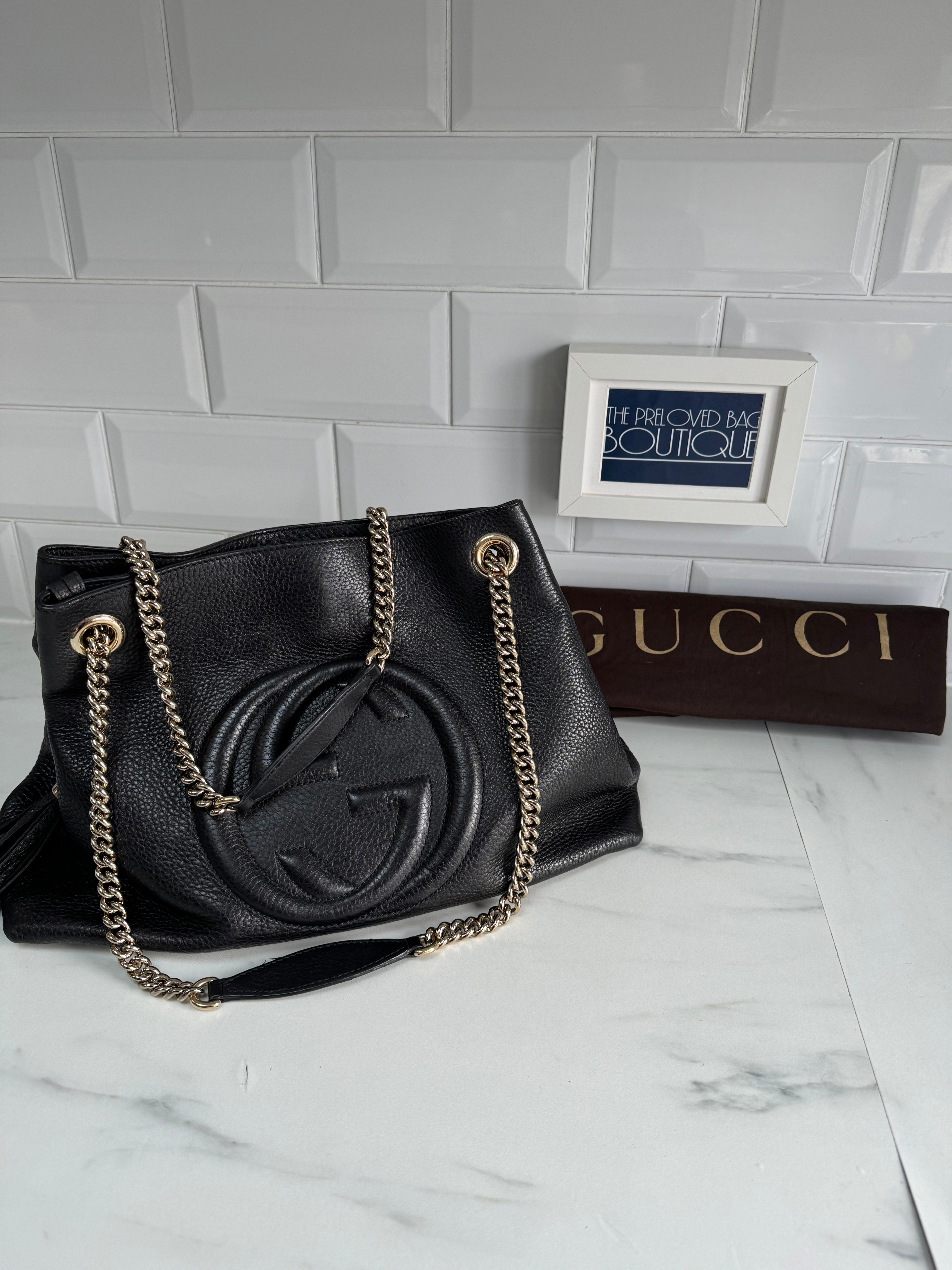 Gucci chain hot sale strap bag