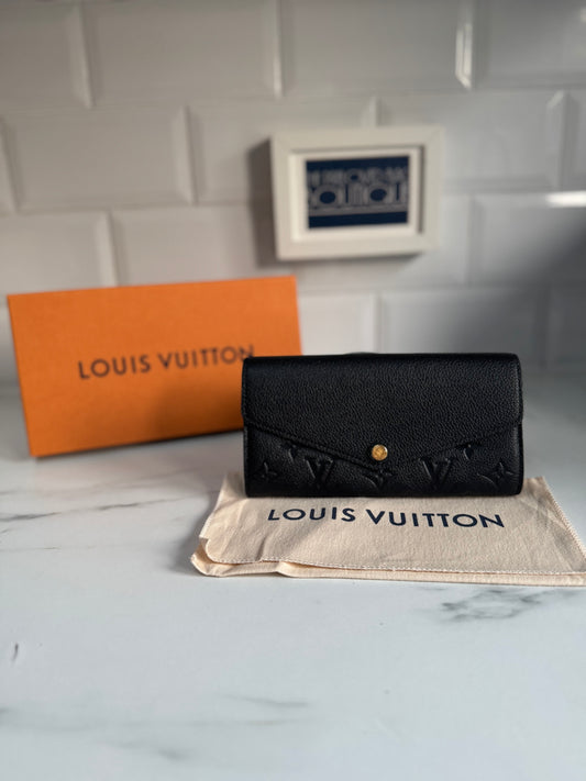 Louis Vuitton Sarah Wallet Monogram Emperiente - Black