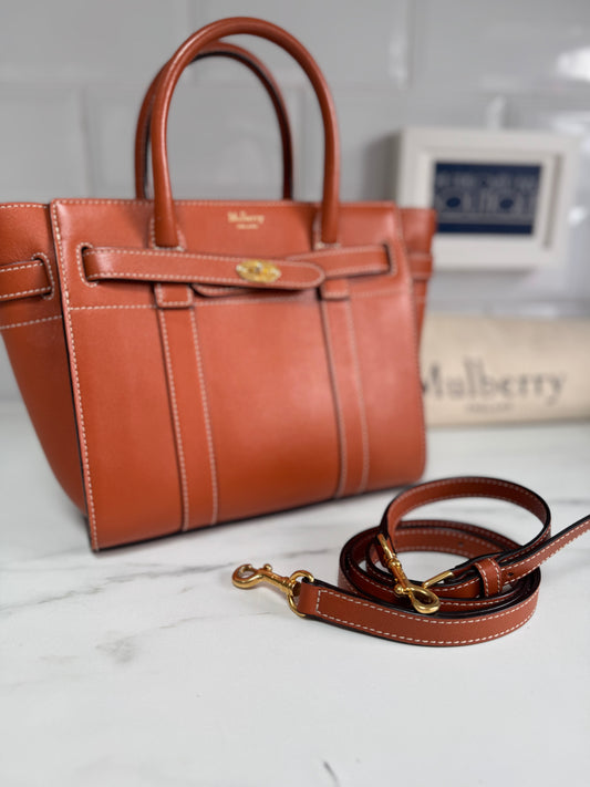 Mulberry Small Zipped Bayswater - Rust