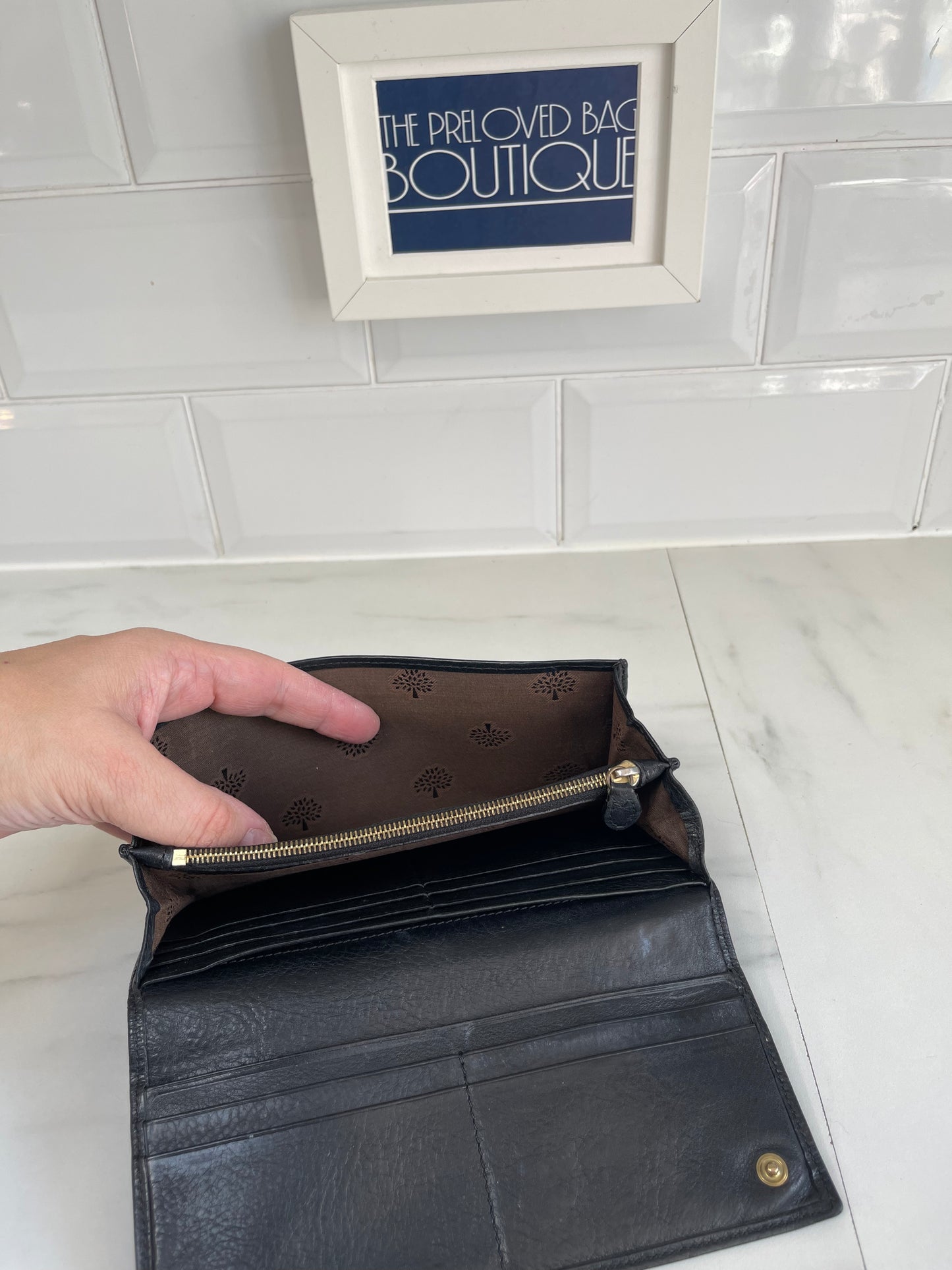 Mulberry Continental Plaque Wallet - Black