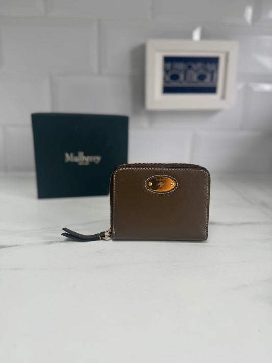 Mulberry Plaque Small Zip aAround Purse - Dark Palm