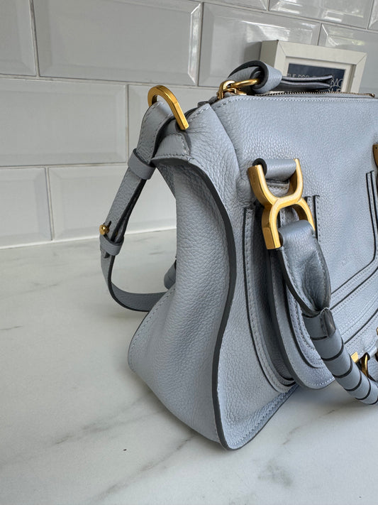 Chloé Small Marcie Saddle Bag - Washed Blue