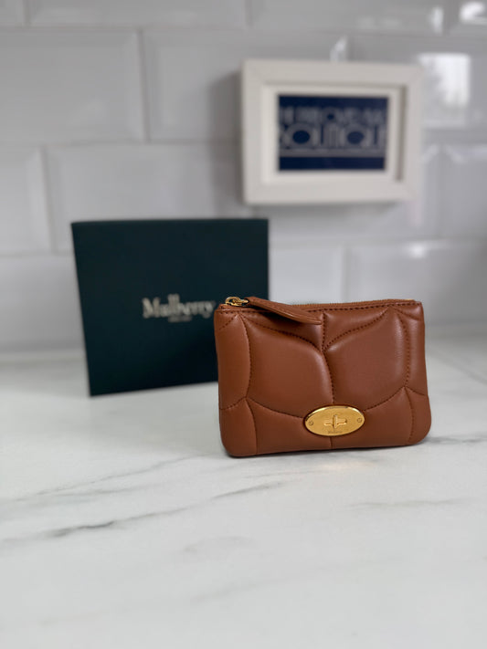 Mulberry Softie Zipped Coin Purse - Tobacco