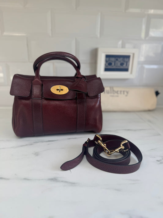 Mulberry Small Bayswater Satchel-Oxblood