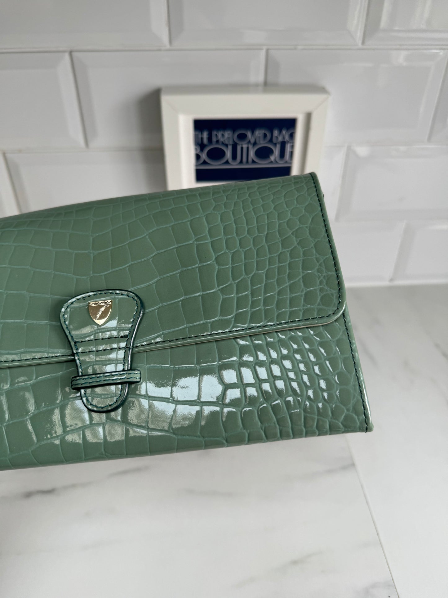 Aspinal of London Travel wallet & Card Holder - Green