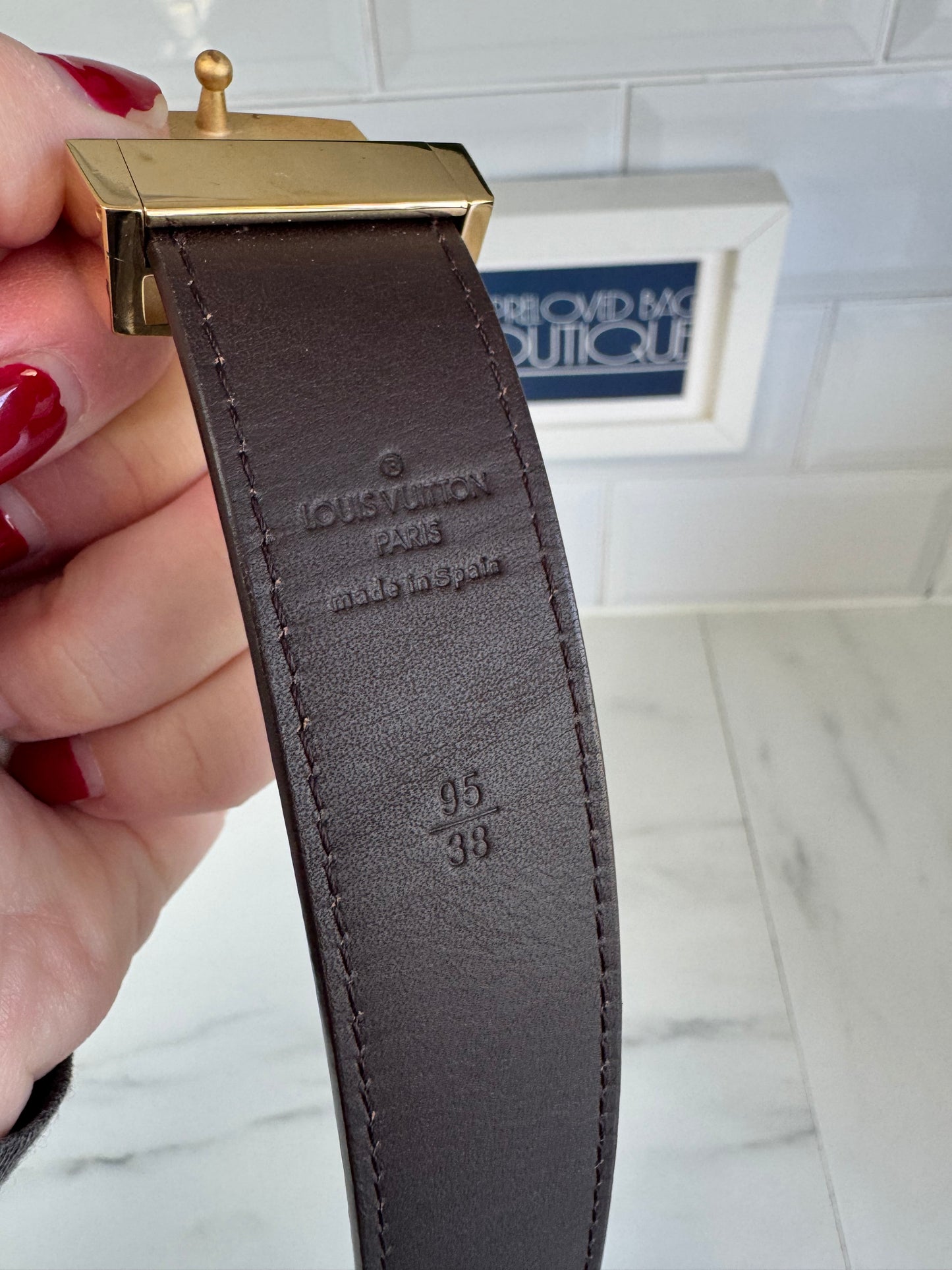 Louis Vuitton Reversible Belt - Brown Monogram