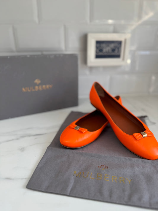 Mulberry Ballet Flats - Mandarin