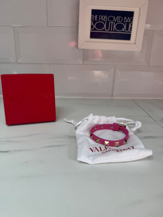 Valentino Garavanni Studded wrap bracelet - Fuschia Pink