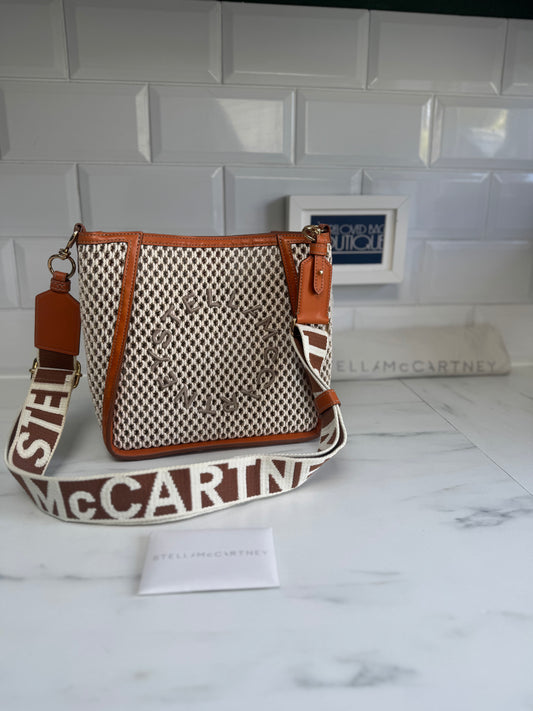 Stella McCartney Eco Mesh Rope Crossbody bag - Tan, Beige and Ivory