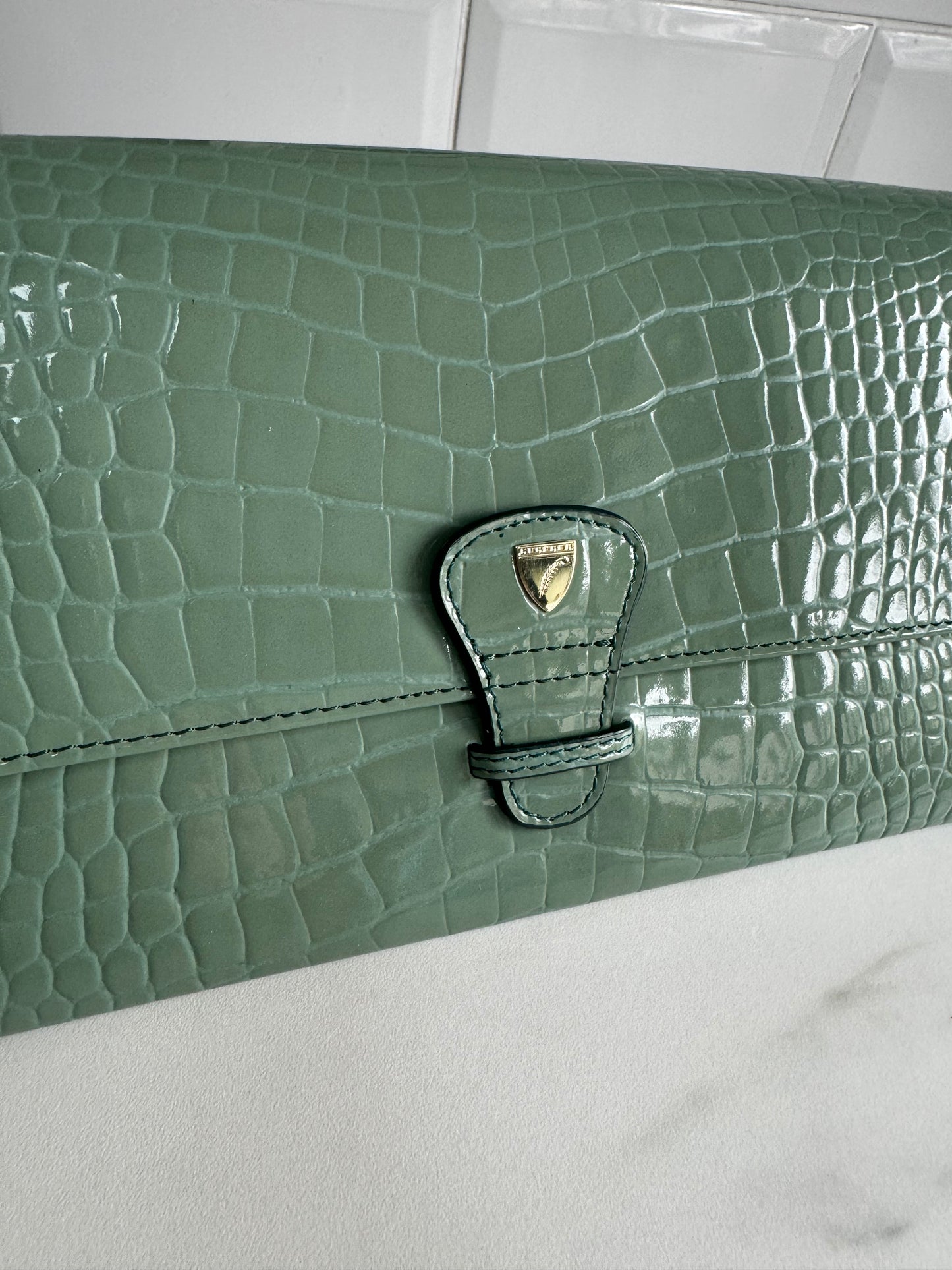 Aspinal of London Travel wallet & Card Holder - Green