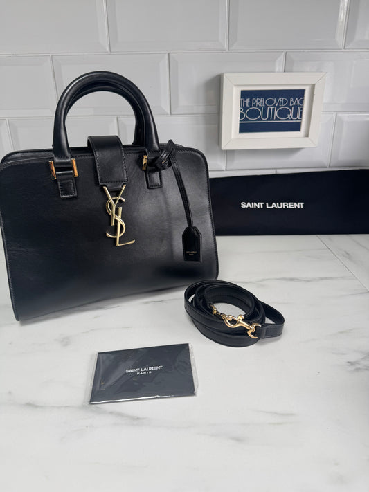 Saint Laurent (YSL) Baby Cabas Tote - Black