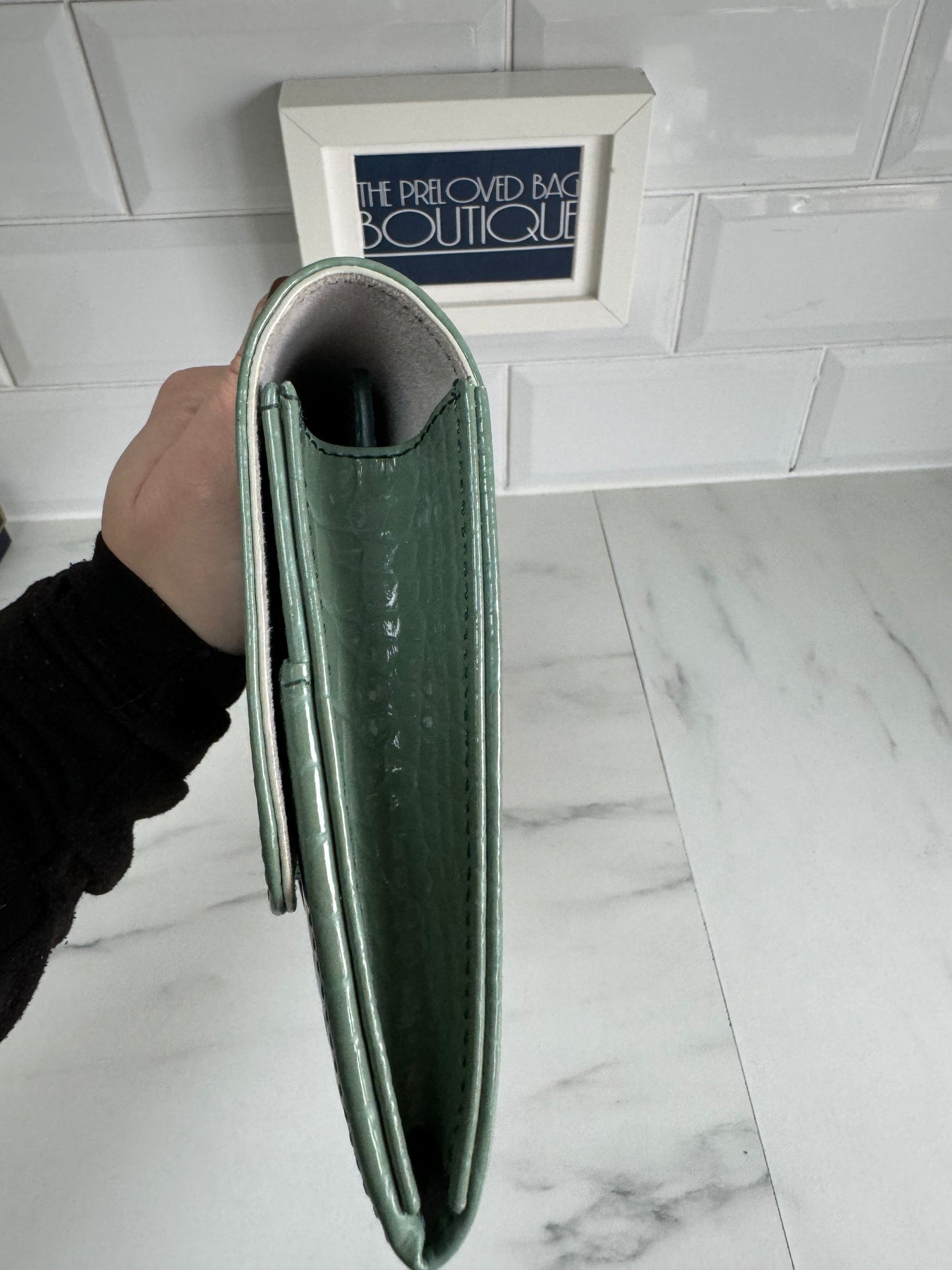 Aspinal of London Travel wallet & Card Holder - Green