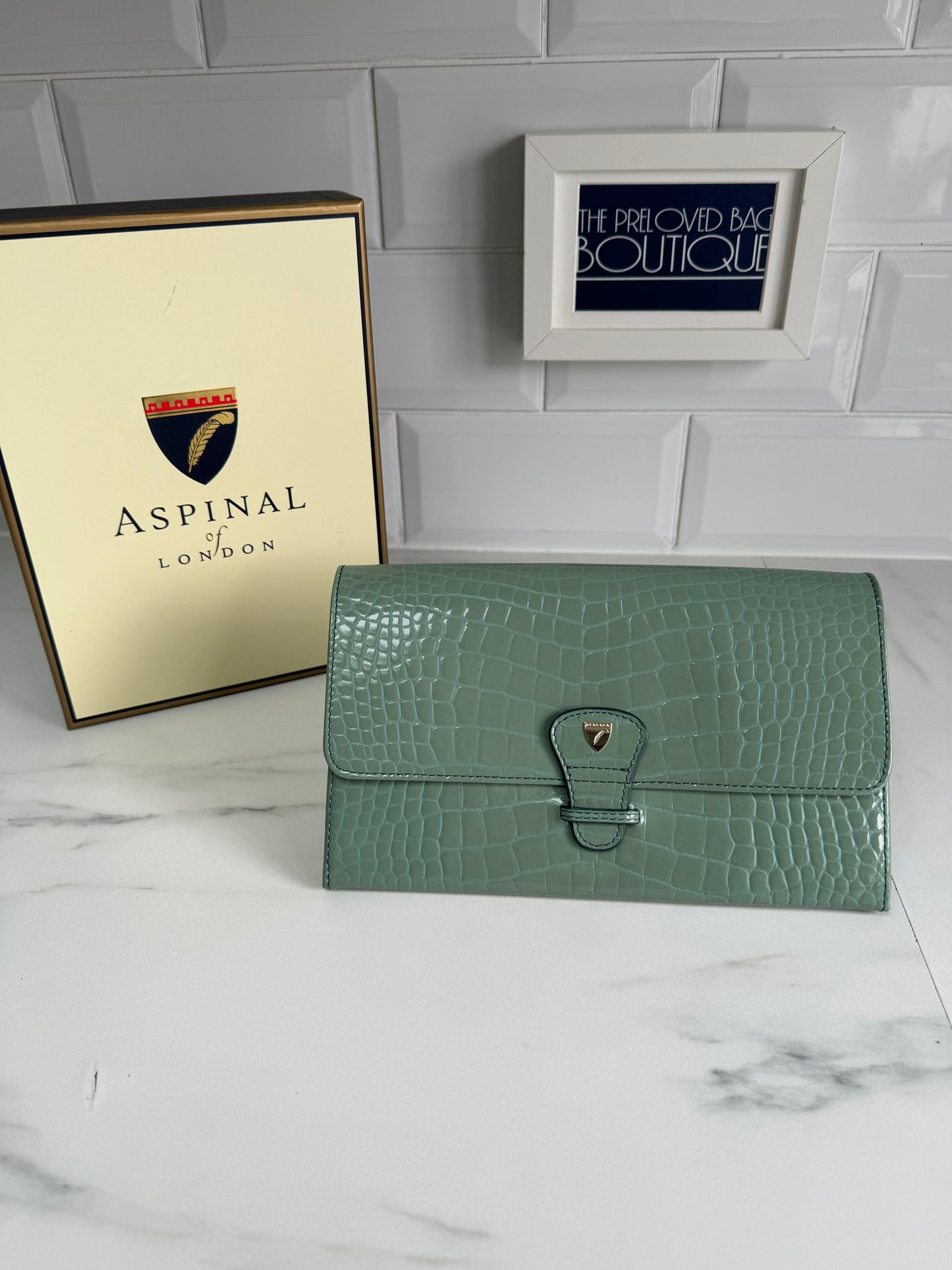 Aspinal of London Travel wallet & Card Holder - Green