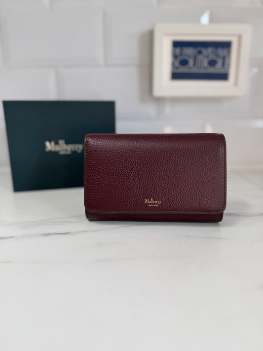 Mulberry Medium Continental French Purse - Oxblood