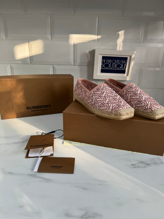 Burberry Monogram Espadrilles - Pink