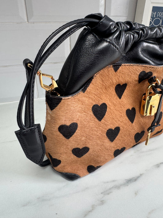 Burberry Little Crush Heart & Lock Bag - Brown and Black