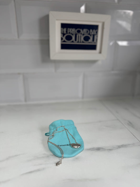 Tiffany & Co Elsa Peretti Bean Necklace - Silver
