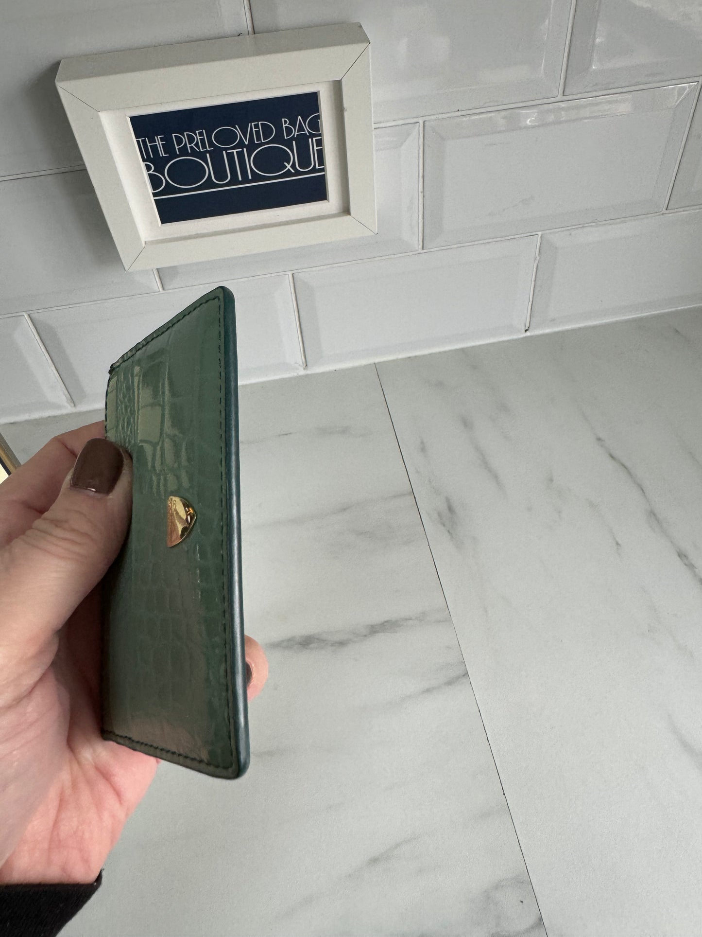 Aspinal of London Travel wallet & Card Holder - Green