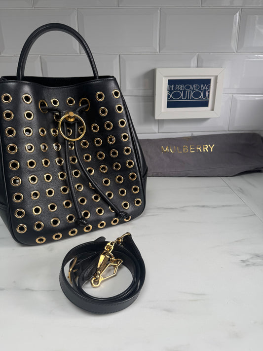 Mulberry Large Rivet Hampstead - Black