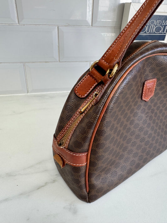Celine Triomphe Macadam Small Vintage Bowling Bag - Monogram