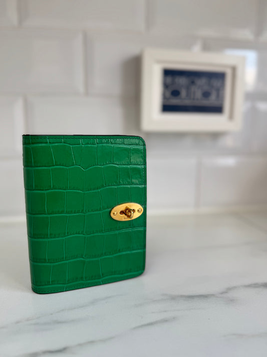Mulberry Pocket Book - Emerald Croc Embossed