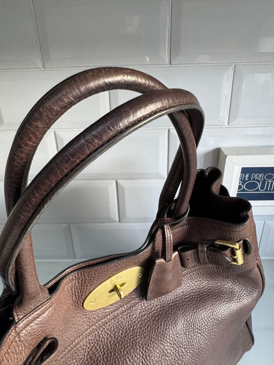 Mulberry Postmans Lock Open Top tote - Chocolate Brown