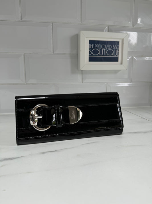 Gucci Romy Clutch - Black Patent