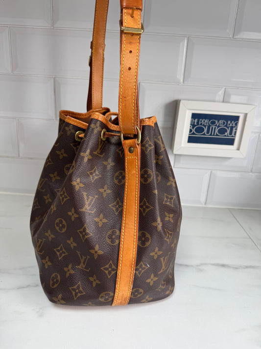 Louis Vuitton Petit Noe Bucket Bag - Monogram Brown