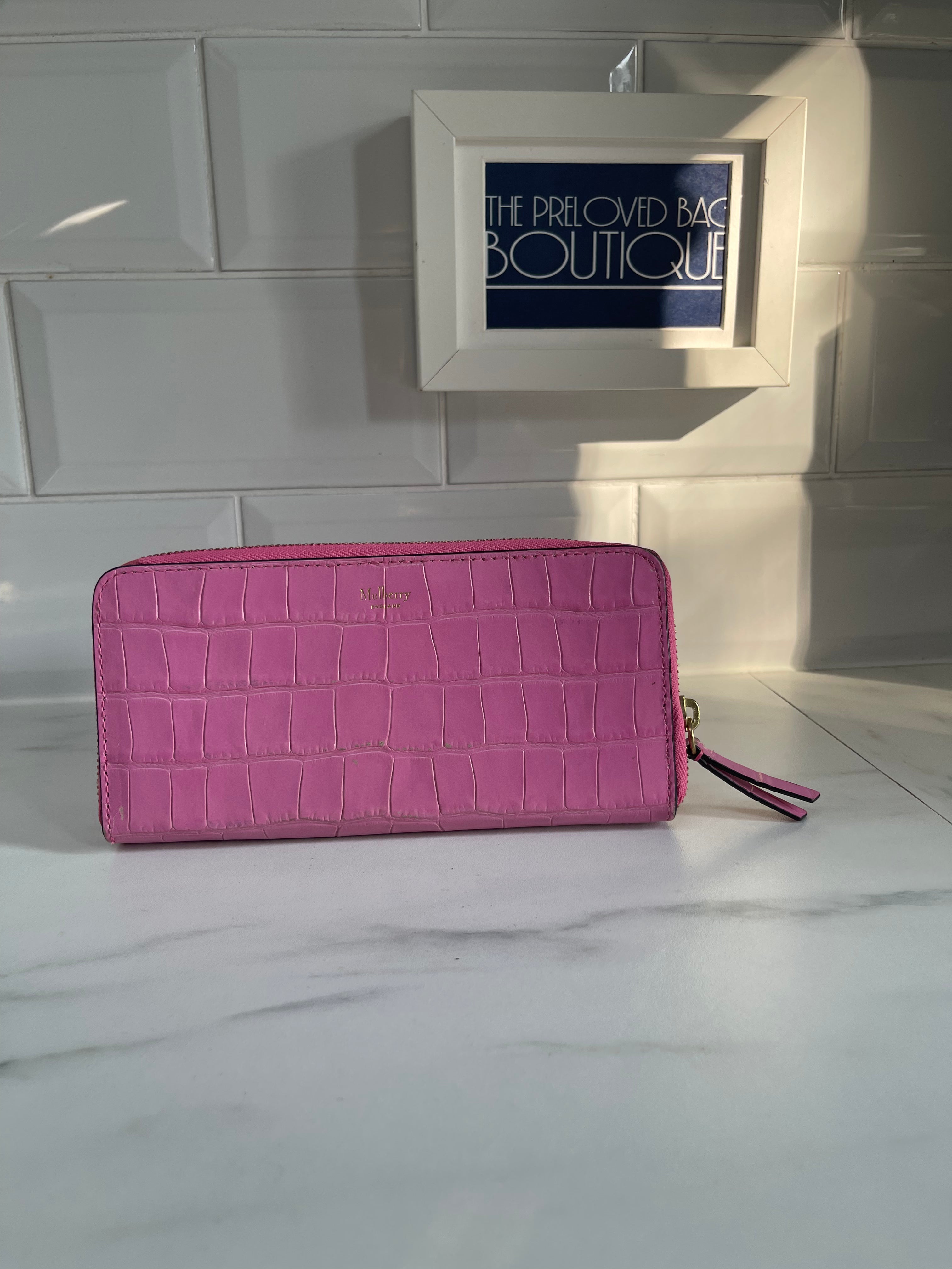 Mulberry top crocodile purse