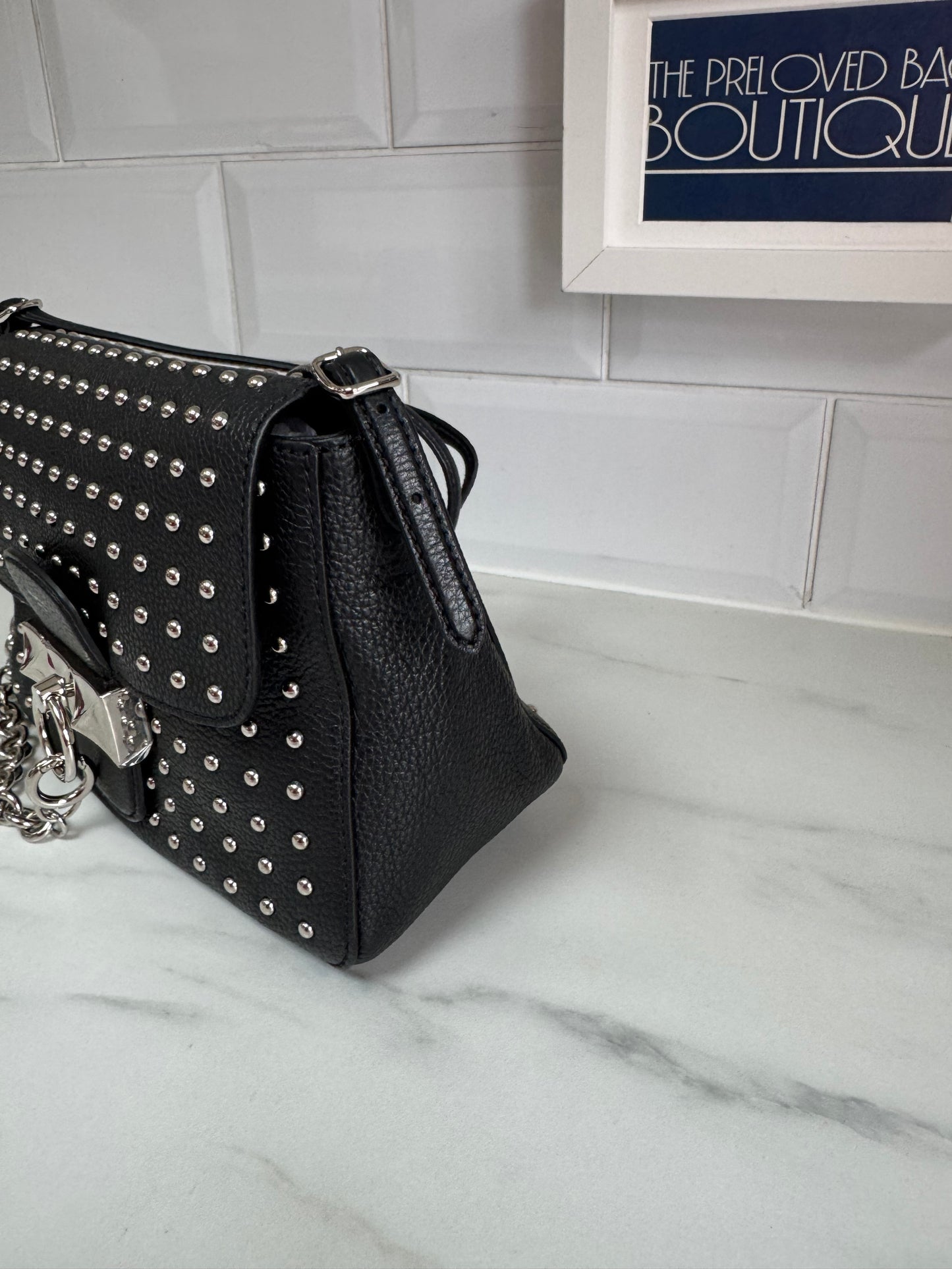 Mulberry Mini Keeley - black with silver studs
