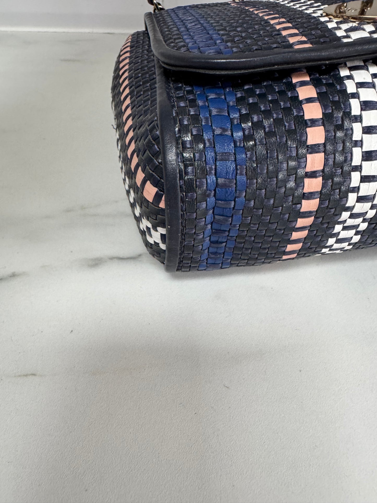 Mulberry Regular Twilight Rafia Lily - blue, pink, black and white