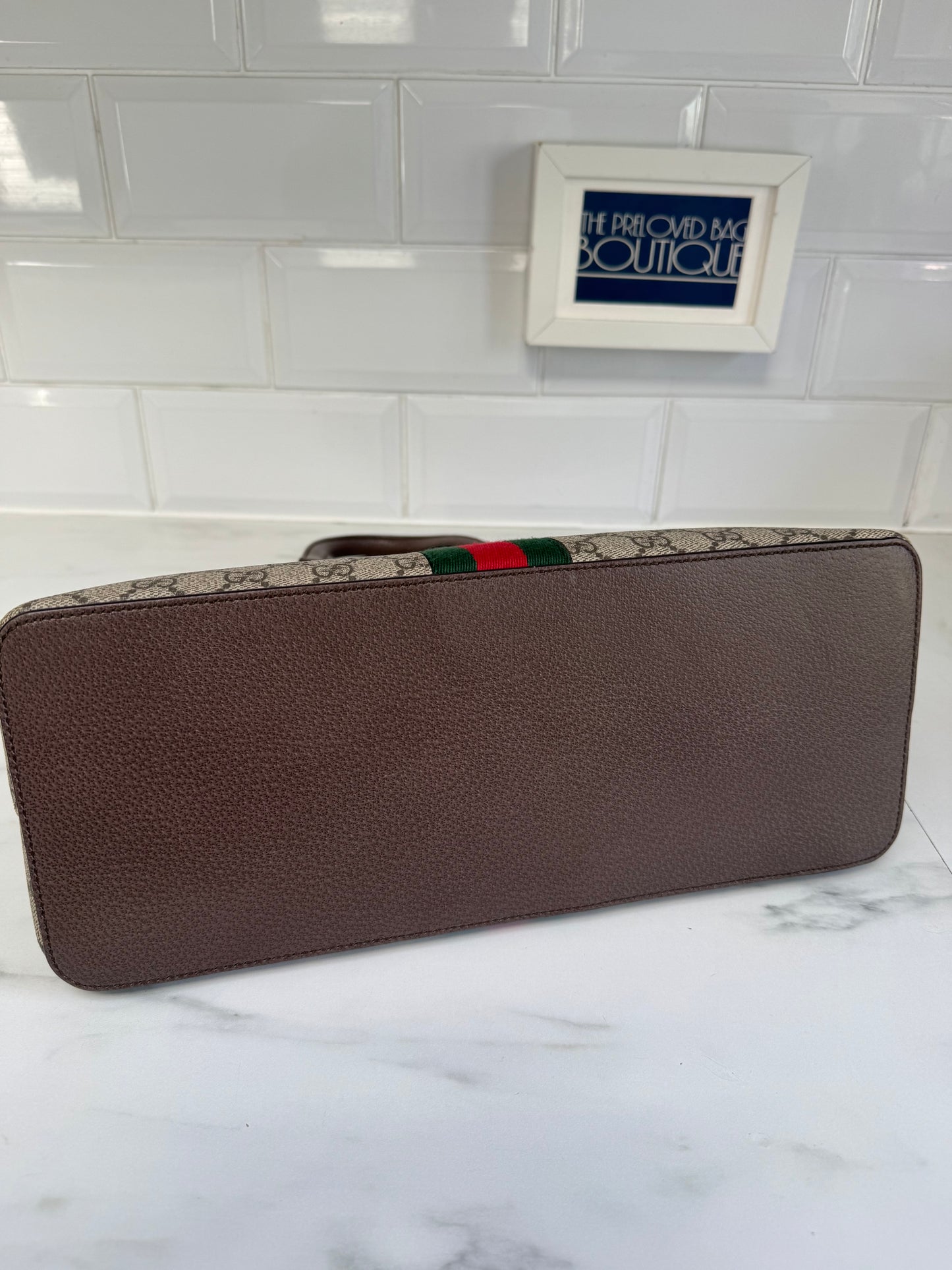 Gucci Ophidia GG Supreme Dome Bag - Grey, Red, Brown and Green