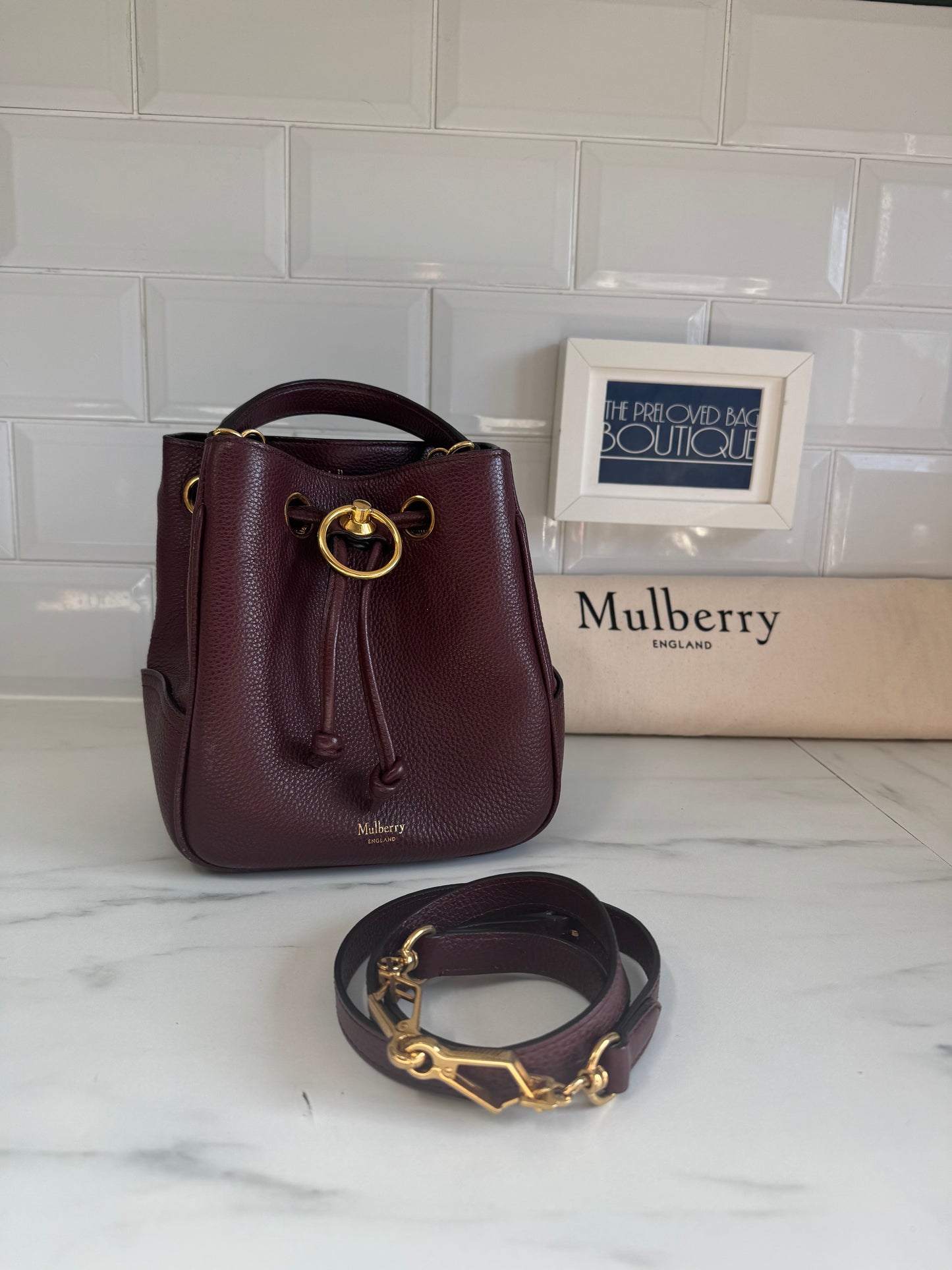 Mulberry Hampstead Bucket Bag - Oxblood