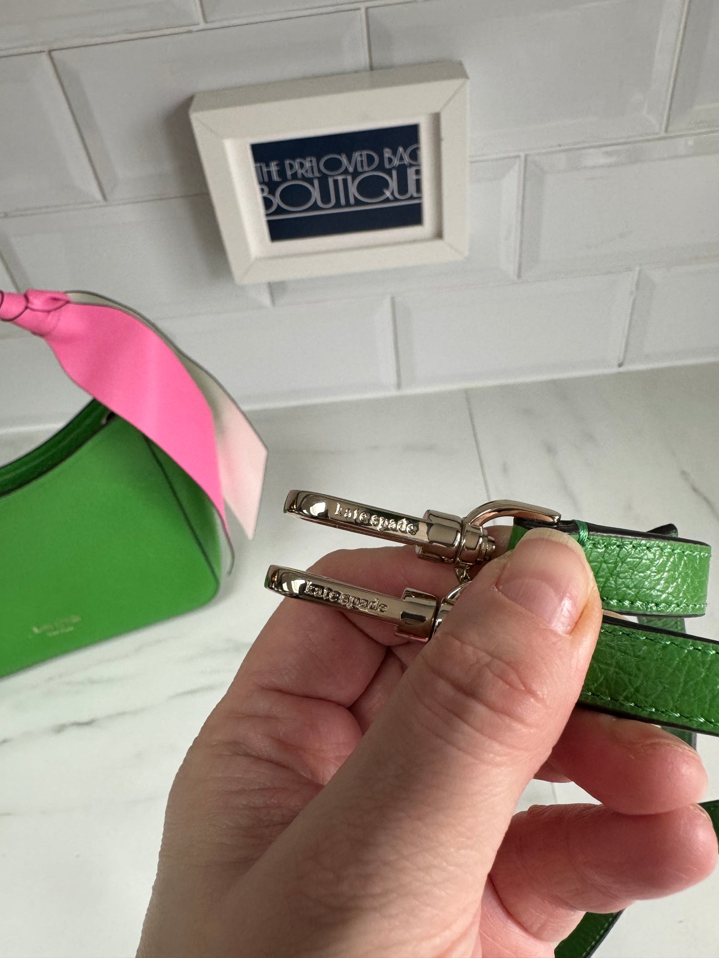 Kate Spade Dolly Small Sweet Pea Shoulder Bag - Green & Pink