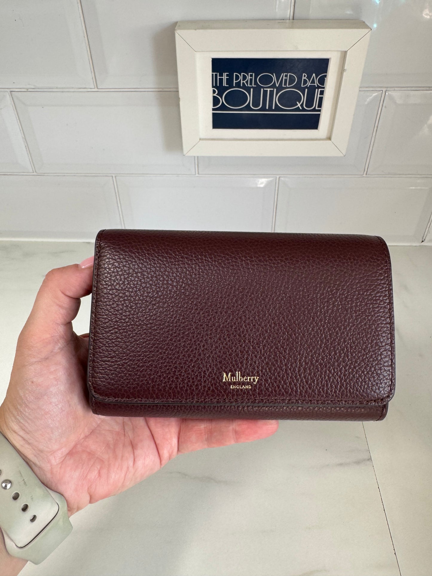 Mulberry Medium Continental French Purse - Oxblood