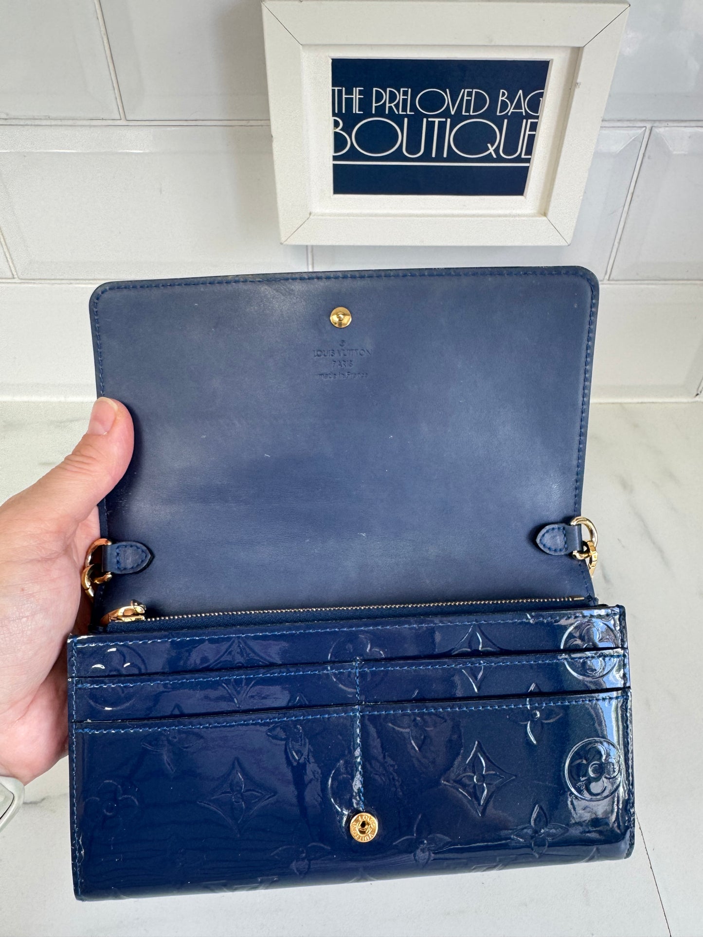 Louis Vuitton Monogram Vernis Chaine Wallet - Grand Bleu