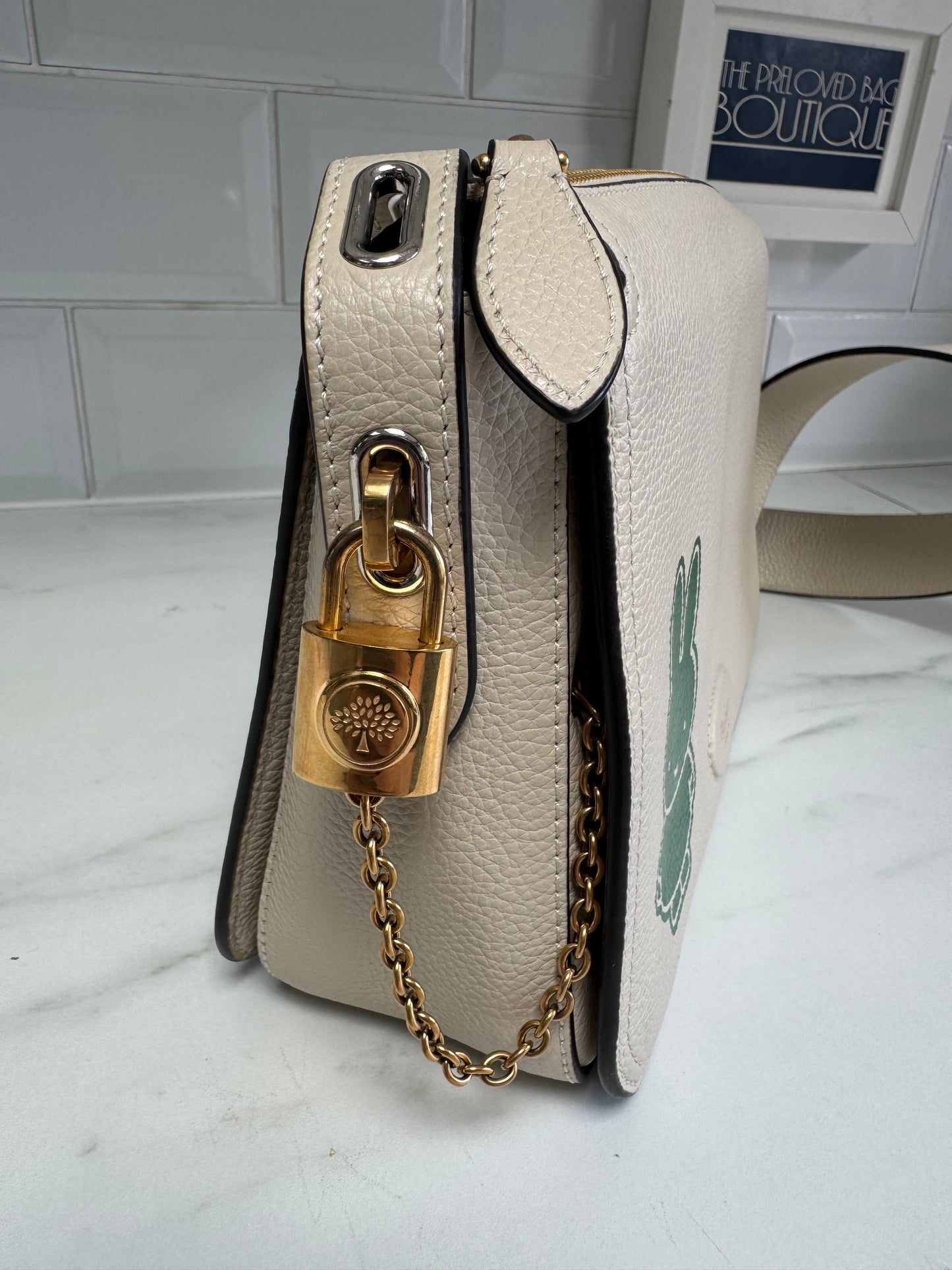 Mulberry Limited Edition “Miffy” Billie Shoulder Bag - Chalk & Green