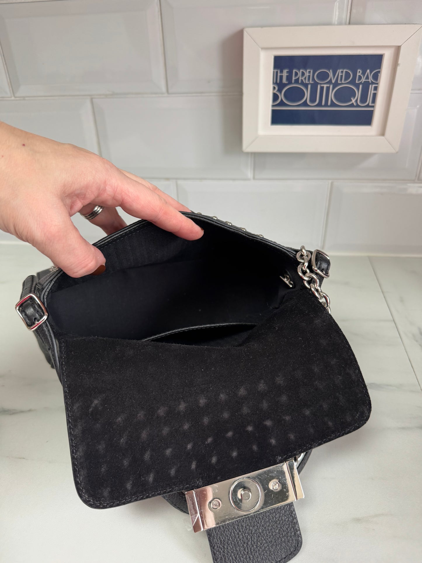 Mulberry Mini Keeley - black with silver studs