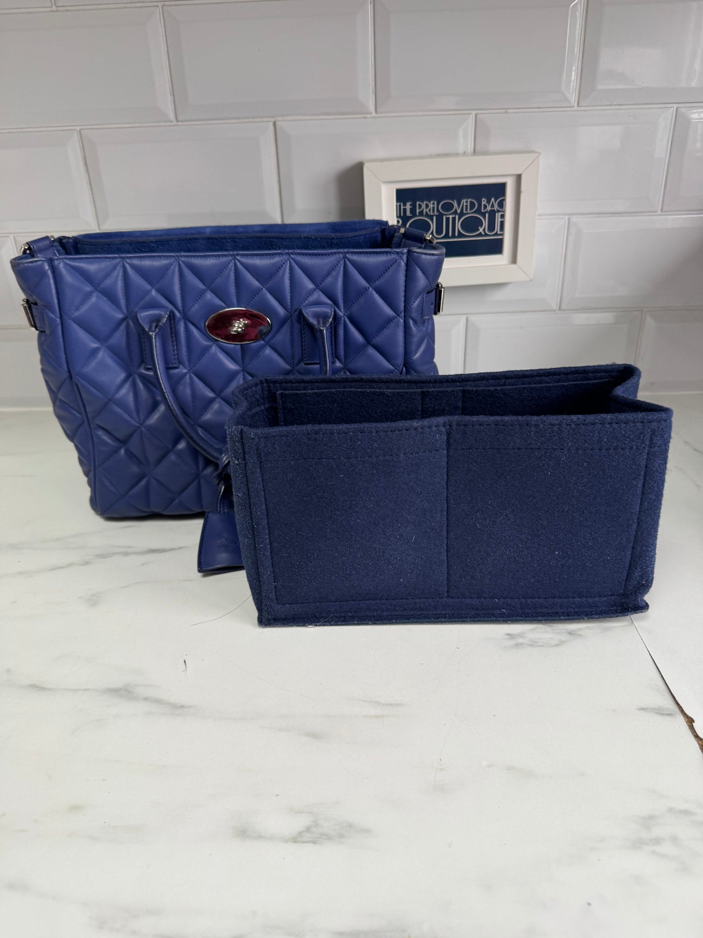 Mulberry Medium Quilted “Cara Delevingne” Backpack - Indigo Blue